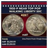 1935-p Walking Liberty Half Dollar Near Top Pop 50