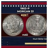 1903-p Morgan Dollar $1 Grades ms62