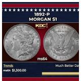 1892-p Morgan Dollar $1 ms64 SEGS