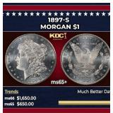 1897-s Morgan Dollar $1 ms65+ SEGS