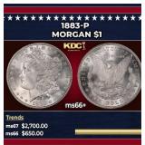 1883-p Morgan Dollar $1 ms66+ SEGS