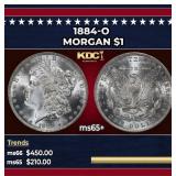 1884-o Morgan Dollar $1 Grades ms65+