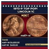 1973-p Lincoln Cent TOP POP! 1c ms67+ rd SEGS