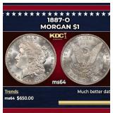 1887-o Morgan Dollar $1 Grades ms64