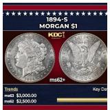 1894-s Morgan Dollar $1 ms62+ USCG