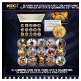 15 Coin 24K Gold Plated Thanksgiving Day Parade NY
