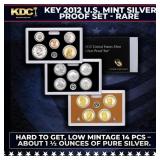 RARE KEY 2012 US Mint Silver Proof Set; Hard to ge