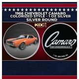 1966 Chevrolet Camaro Colorized Style - 1 oz Silve