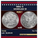 1884-s Morgan Dollar $1 au58 SEGS