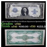 1923 $1 large size Silver Certificate Grades vf++