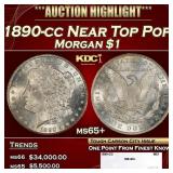 1890-cc Morgan Dollar Near Top Pop $1 ms65+ SEGS