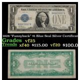 1928 $1 Blue Seal Silver Certificate 'Funnyback' G