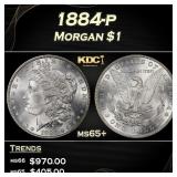1884-p Morgan Dollar $1 Grades ms65+