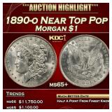 1890-o Morgan Dollar Near Top Pop $1 ms65+ SEGS