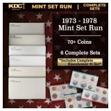 1973-1978 Mint Set Run 74 Coins 6 Complete Sets Co