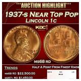1937-s Lincoln Cent Near Top Pop 1c ms68 rd SEGS