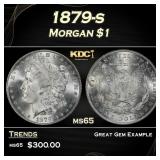 1879-s Morgan Dollar $1 Grades ms65