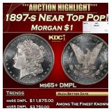 1897-s Morgan Dollar Near Top Pop! $1 ms65+ DMPL S