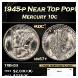 1945-p Mercury Dime Near Top Pop! 10c ms67+ SEGS