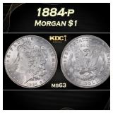 1884-p Morgan Dollar $1 Grades ms63