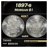 1897-s Morgan Dollar $1 Grades ms64