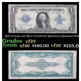 1923 $1 large size Silver Certificate Grades vf+ S