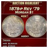 1878-p Rev '79 Morgan Dollar $1 Grades ms64+