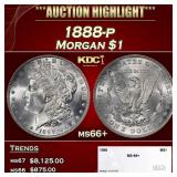 1888-p Morgan Dollar $1 ms66+ SEGS