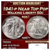1941-p Walking Liberty Half Dollar Near Top Pop 50