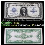 1923 $1 large size Silver Certificate Grades Selec