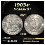 1903-p Morgan Dollar $1 Grades ms65