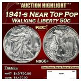 1941-s Walking Liberty Half Dollar Near Top Pop 50