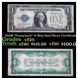 1928B $1 Blue Seal Silver Certificate 'Funnyback'
