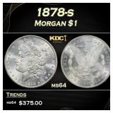 1878-s Morgan Dollar $1 Grades ms64