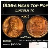 1936-s Lincoln Cent Near Top Pop 1c ms67 rd SEGS