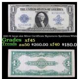 1923 $1 large size Silver Certificate Grades xf+ S