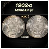 1902-o Morgan Dollar $1 Grades ms63+