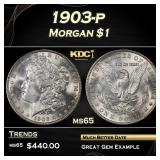 1903-p Morgan Dollar $1 Grades ms65