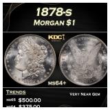 1878-s Morgan Dollar $1 Grades ms64+