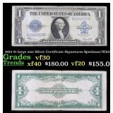 1923 $1 large size Silver Certificate Grades vf++