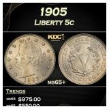 1905 Liberty Nickel 5c Grades ms65+