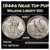 1944-s Walking Liberty Half Dollar Near Top Pop 50