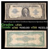 1923 $1 large size Silver Certificate Grades vf+ S