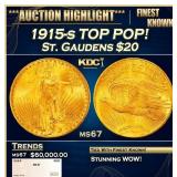 1915-s Gold St. Gaudens Double Eagle TOP POP! $20