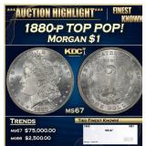 1880-p Morgan Dollar TOP POP! $1 ms67 SEGS