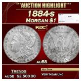1884-s Morgan Dollar $1 au58 SEGS