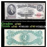1917 $2 Large Size Legal Tender Note Thomas Jeffer