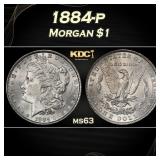 1884-p Morgan Dollar $1 Grades ms63