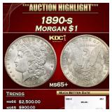 1890-s Morgan Dollar $1 ms65+ SEGS