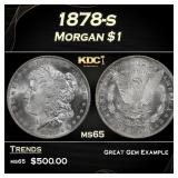 1878-s Morgan Dollar $1 Grades ms65